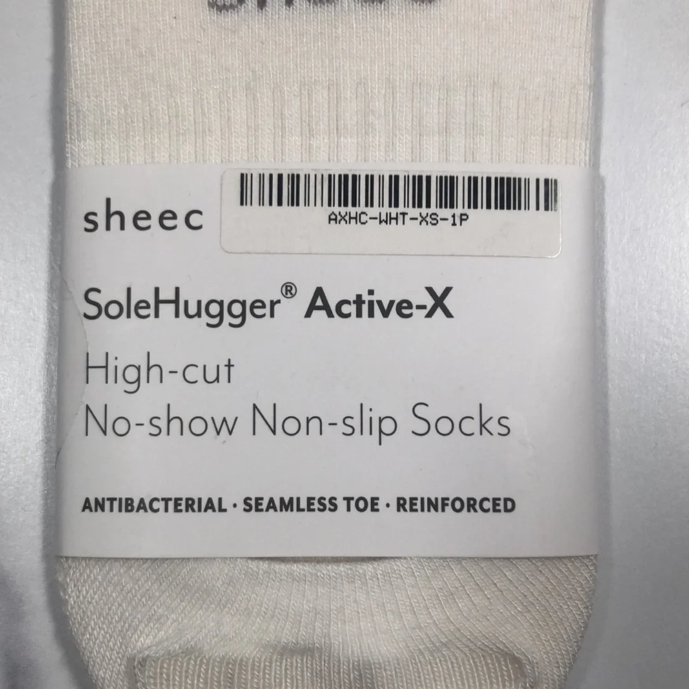 Sheec Active X SoleHugger High Cut No Show Socks Shoe Size Y2 Y3 NWT